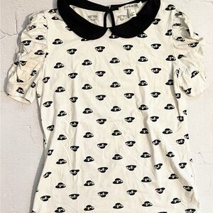 Forever 21 Women's Black and White Top- M